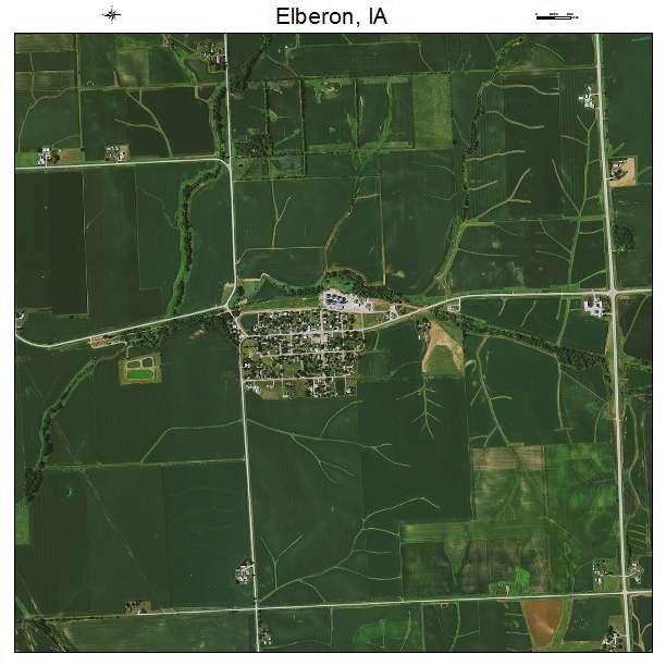 Elberon, IA air photo map