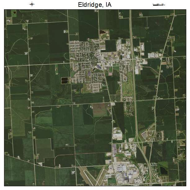 Eldridge, IA air photo map
