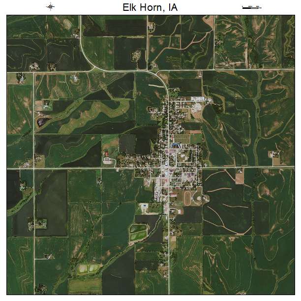 Elk Horn, IA air photo map