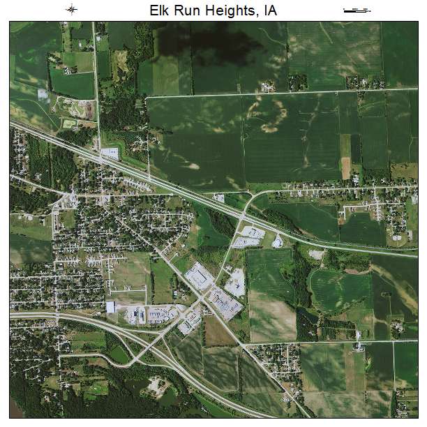 Elk Run Heights, IA air photo map