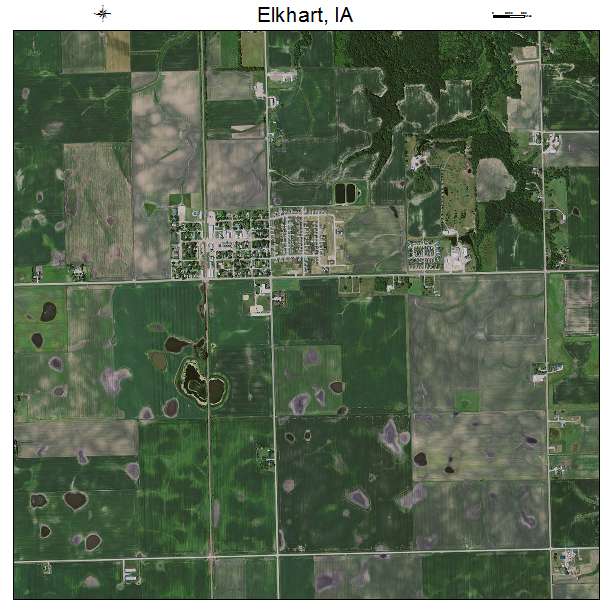 Elkhart, IA air photo map