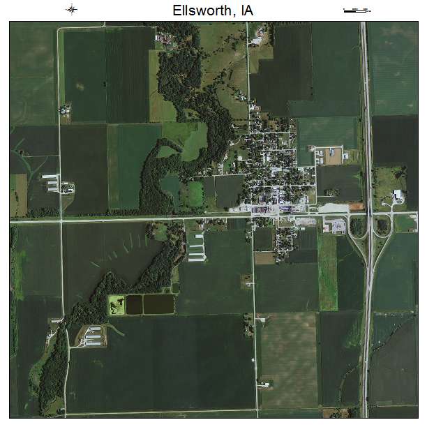 Ellsworth, IA air photo map
