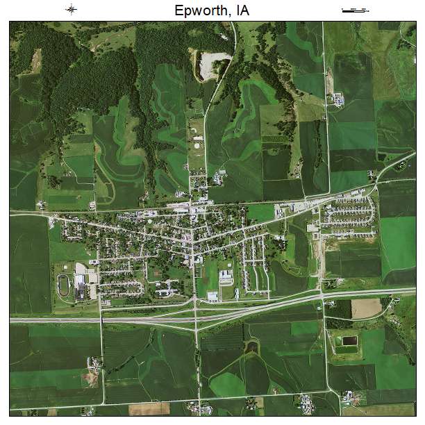 Epworth, IA air photo map