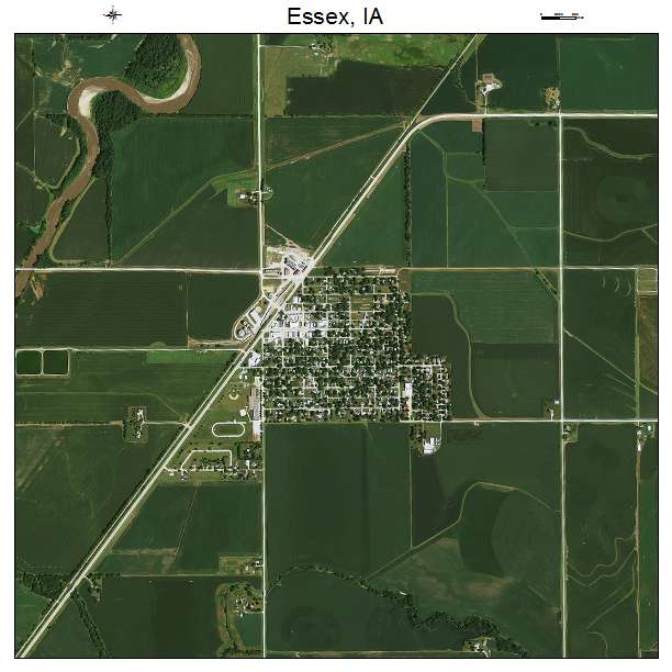 Essex, IA air photo map