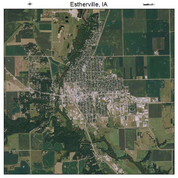 Estherville, IA air photo map