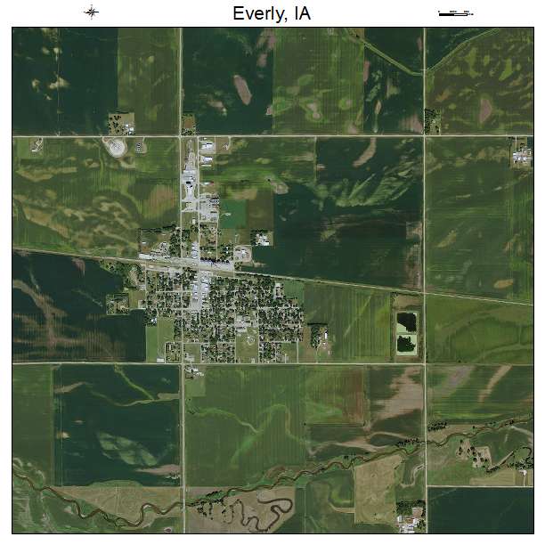 Everly, IA air photo map