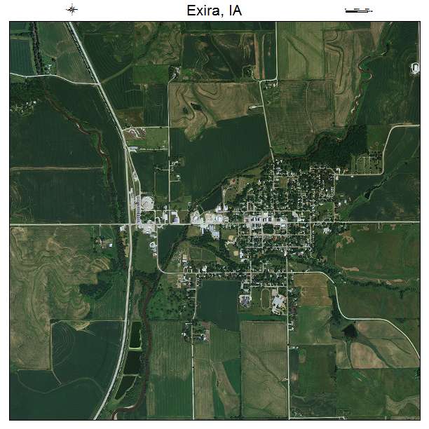 Exira, IA air photo map