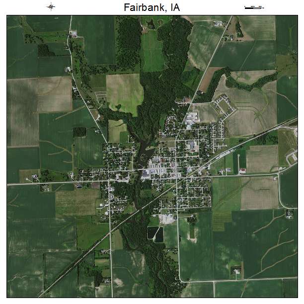 Fairbank, IA air photo map
