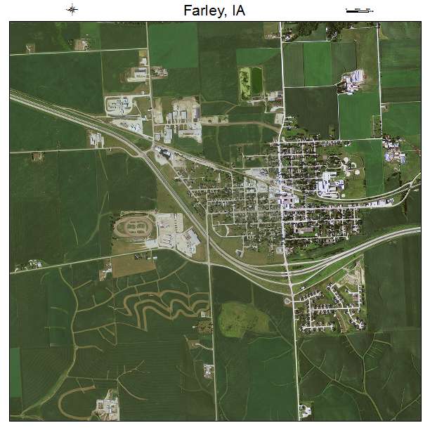 Farley, IA air photo map