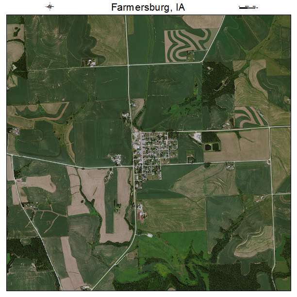 Farmersburg, IA air photo map