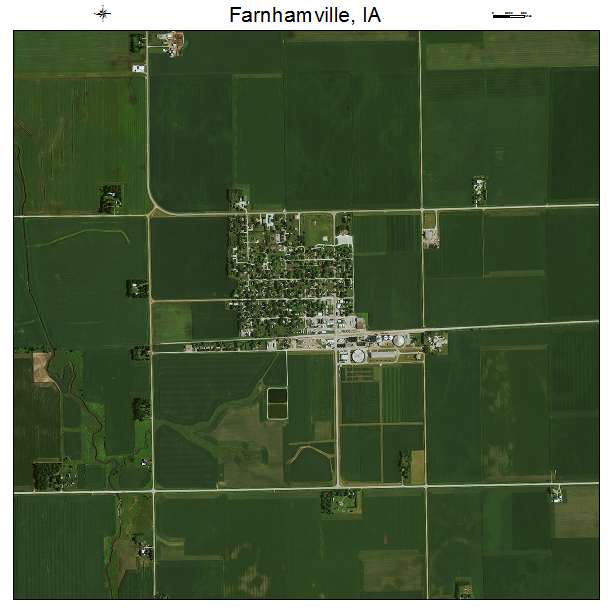 Farnhamville, IA air photo map