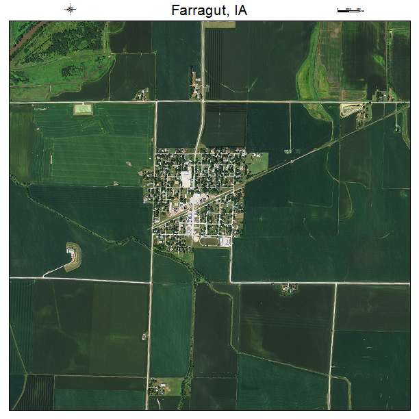 Farragut, IA air photo map
