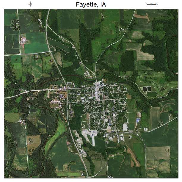 Fayette, IA air photo map