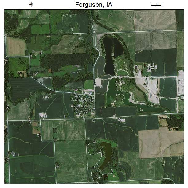 Ferguson, IA air photo map