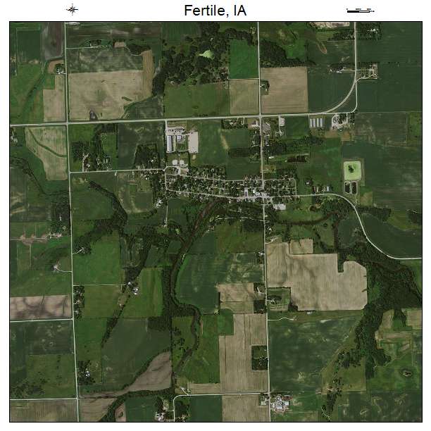 Fertile, IA air photo map