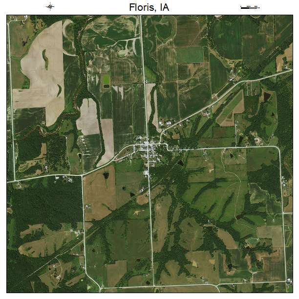 Floris, IA air photo map