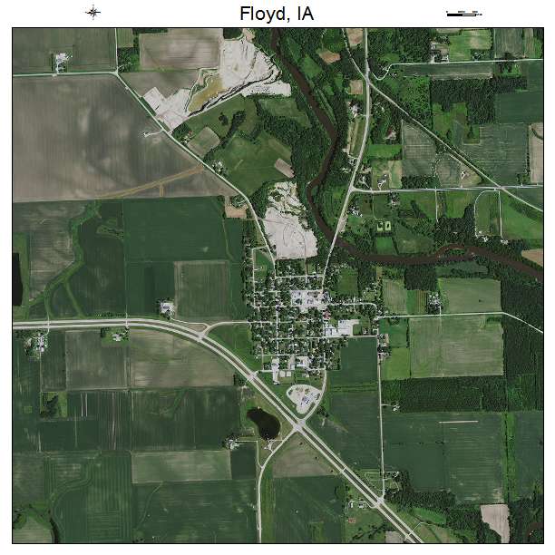 Floyd, IA air photo map