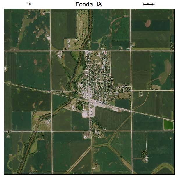 Fonda, IA air photo map