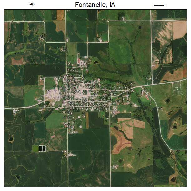 Fontanelle, IA air photo map