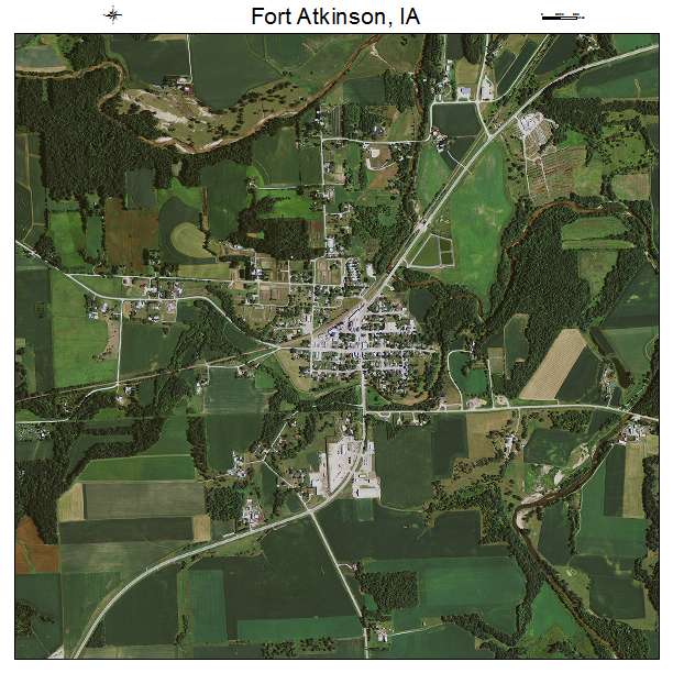 Fort Atkinson, IA air photo map