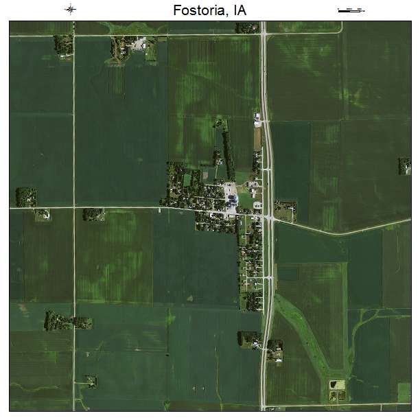 Fostoria, IA air photo map