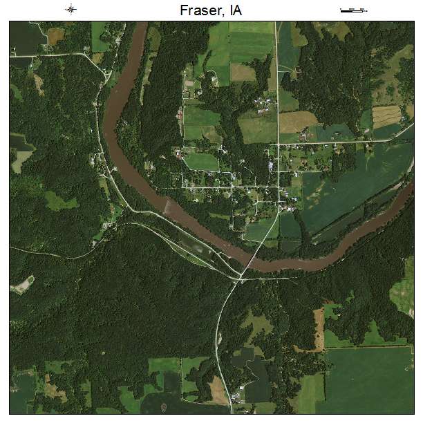 Fraser, IA air photo map