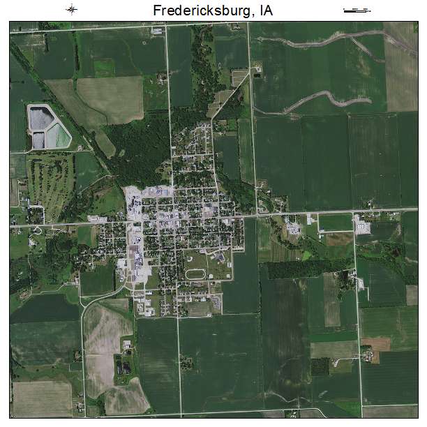 Fredericksburg, IA air photo map