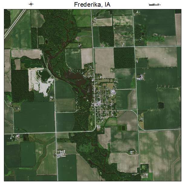 Frederika, IA air photo map