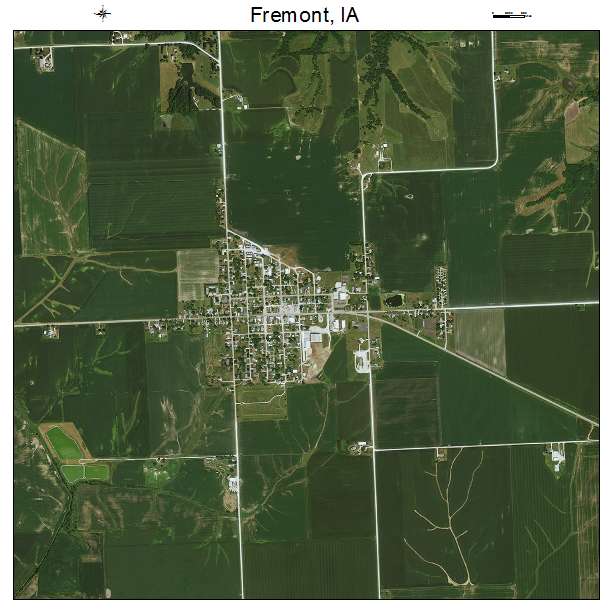 Fremont, IA air photo map