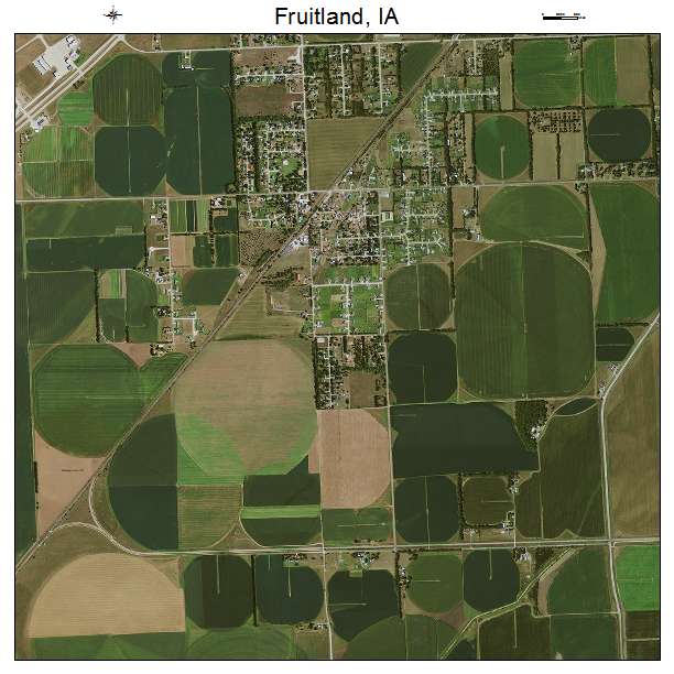 Fruitland, IA air photo map