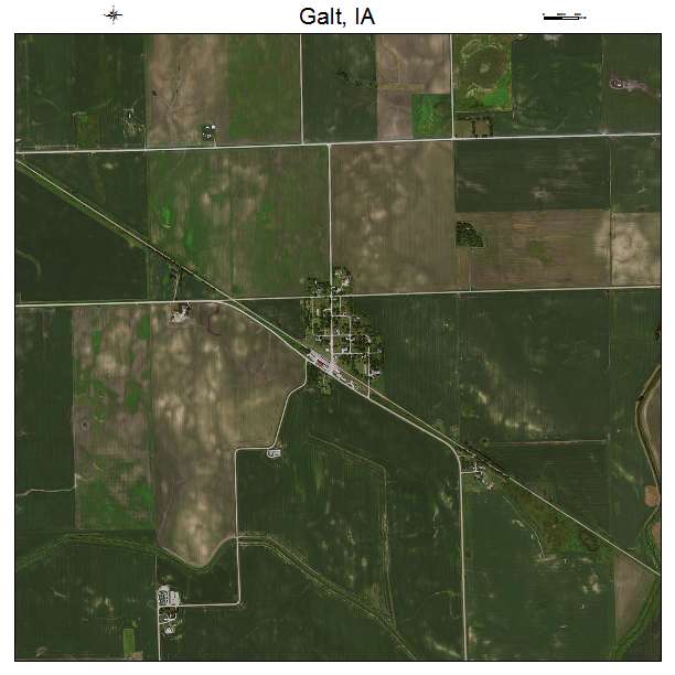 Galt, IA air photo map