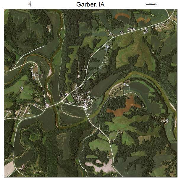 Garber, IA air photo map