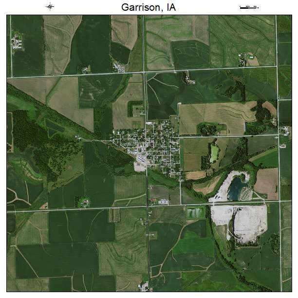 Garrison, IA air photo map