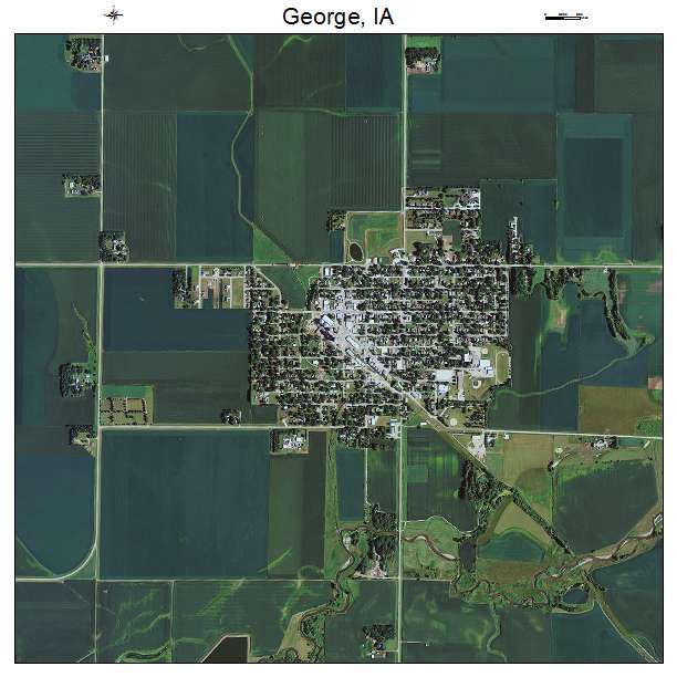 George, IA air photo map