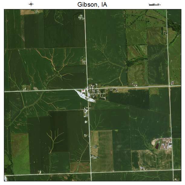 Gibson, IA air photo map