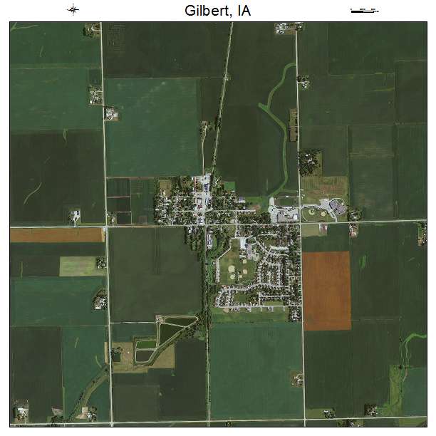 Gilbert, IA air photo map