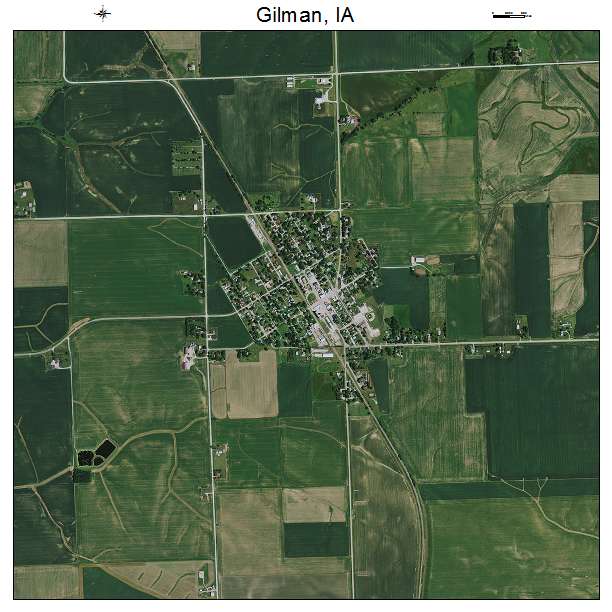 Gilman, IA air photo map