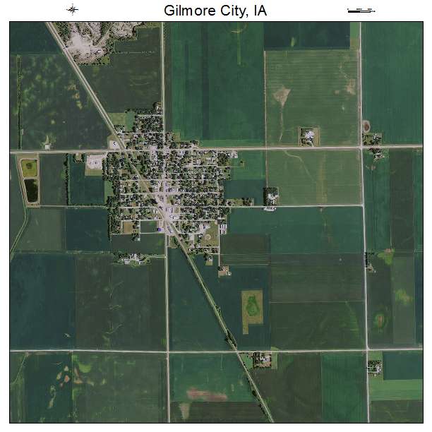 Gilmore City, IA air photo map