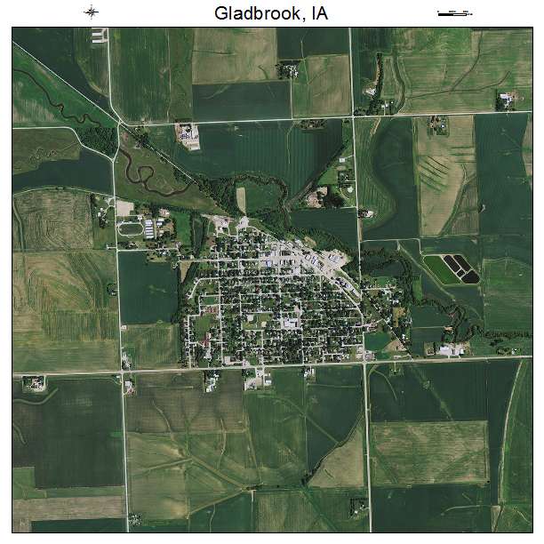 Gladbrook, IA air photo map