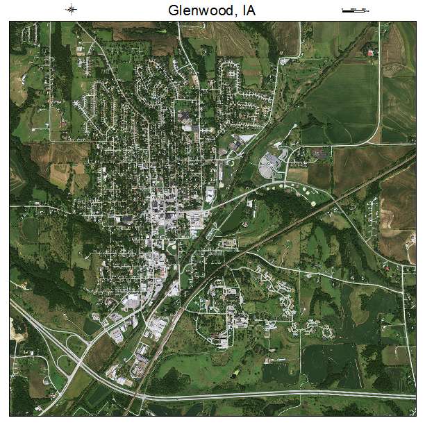 Glenwood, IA air photo map