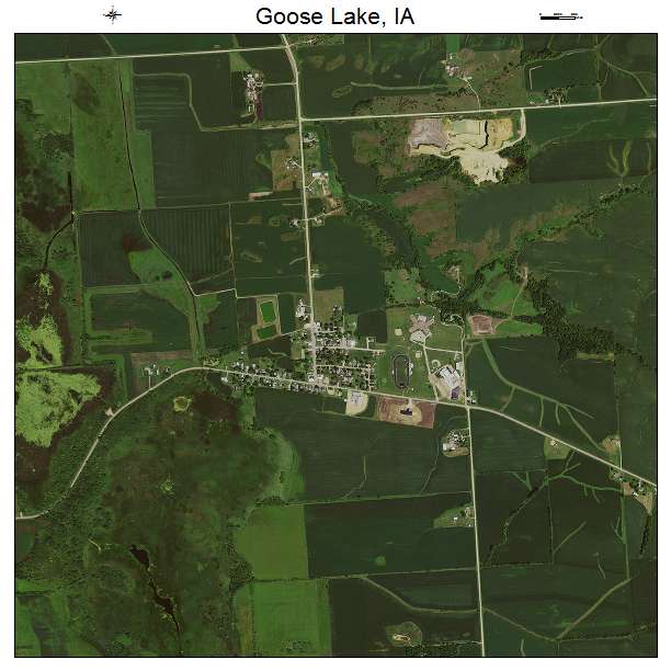 Goose Lake, IA air photo map