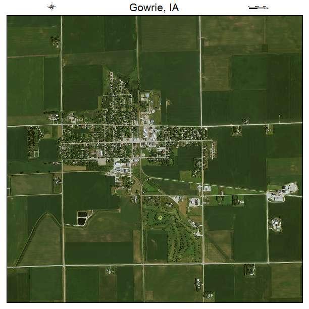 Gowrie, IA air photo map