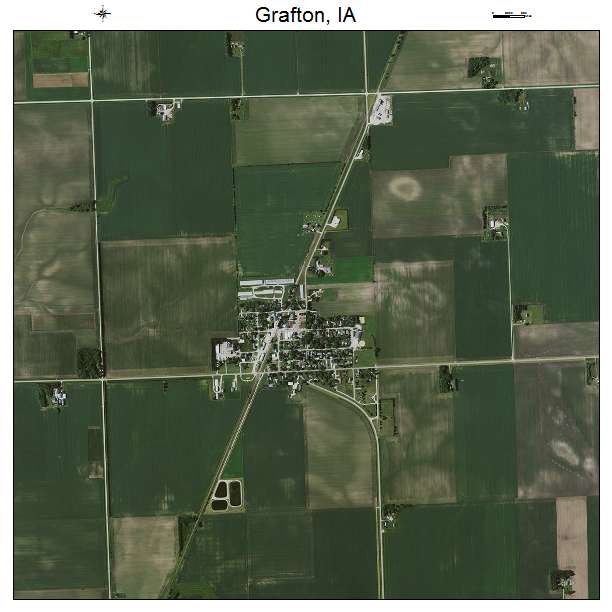 Grafton, IA air photo map