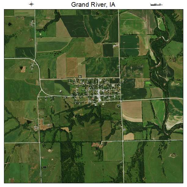 Grand River, IA air photo map