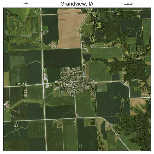 Grandview, IA air photo map