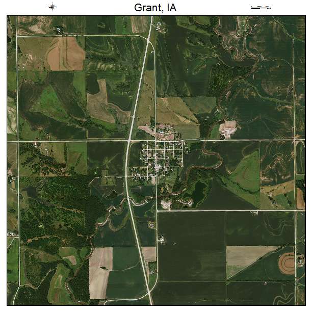Grant, IA air photo map