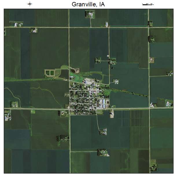 Granville, IA air photo map