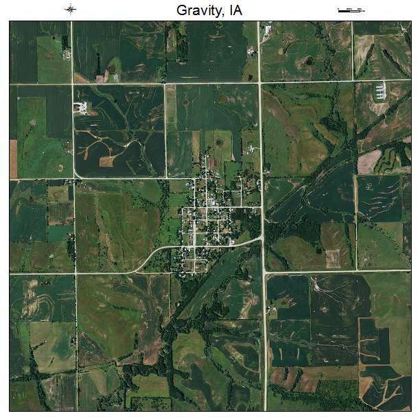 Gravity, IA air photo map