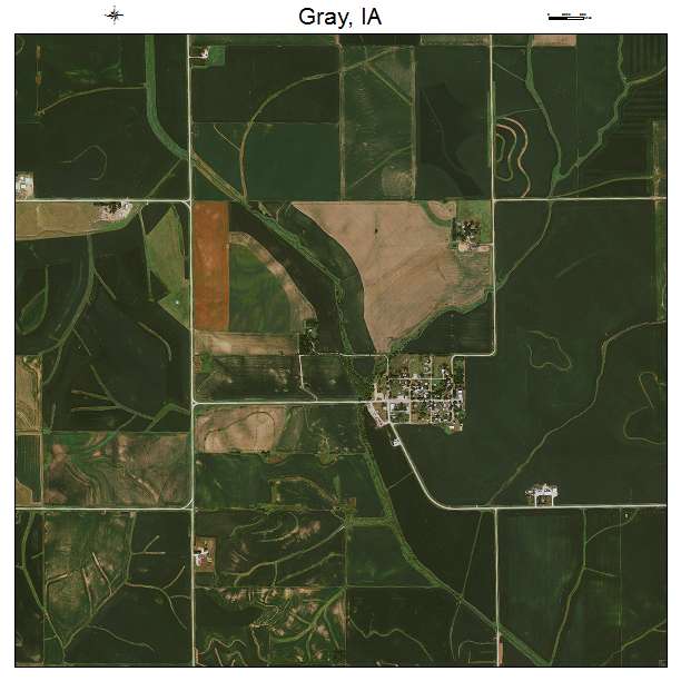 Gray, IA air photo map