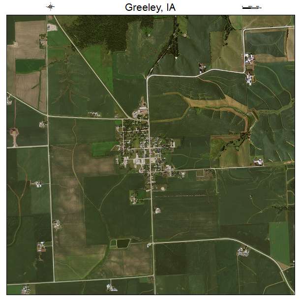 Greeley, IA air photo map